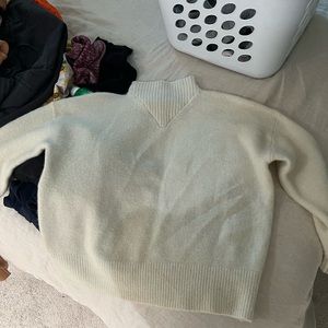 Madewell white funnel neck sweater brand new never worn